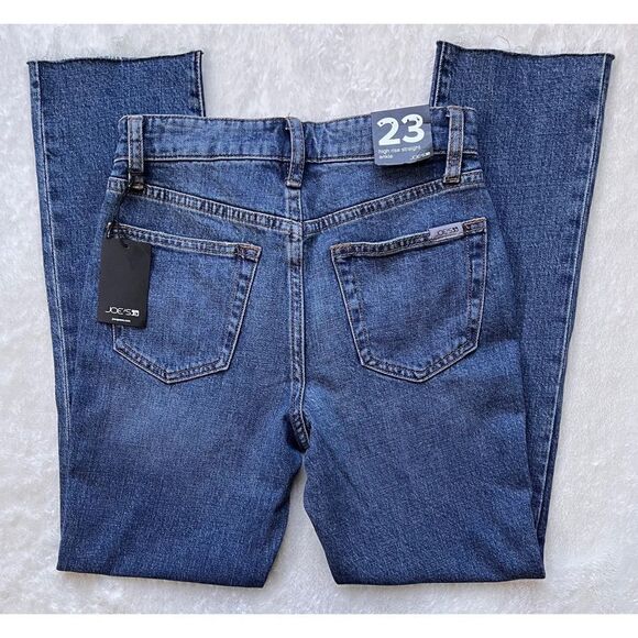 NWT Joe's Jeans High Rise Straight Ankle Raw Frayed Hem Jeans in Paula, Size 23 - Picture 14 of 16